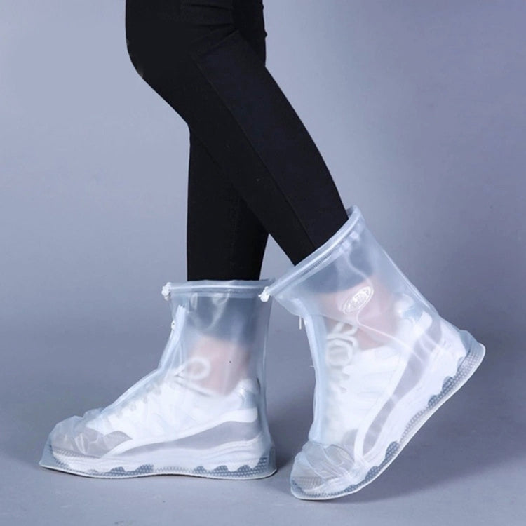 Fashion PVC Non-slip Waterproof Thick-soled Shoe Cover Size: L, Size: L