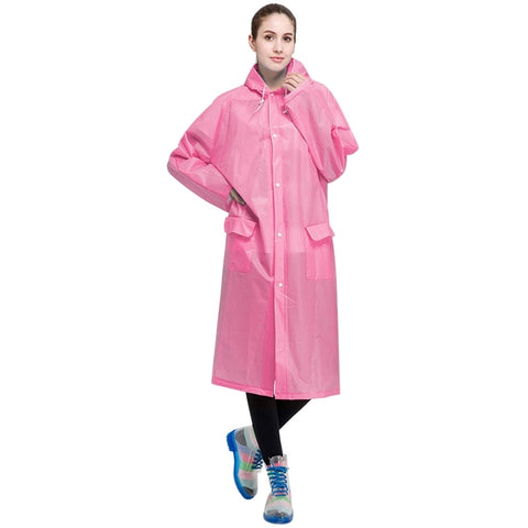 Grande cappello impermeabile trasparente smerigliato trasparente per adulti alla moda in EVA con dimensioni tascabili: L