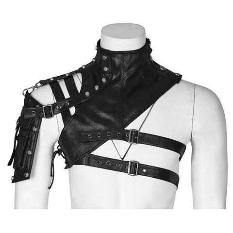 FHG303BK Bourse monobloc en cuir en forme d'armure pour femme, forme d'armure