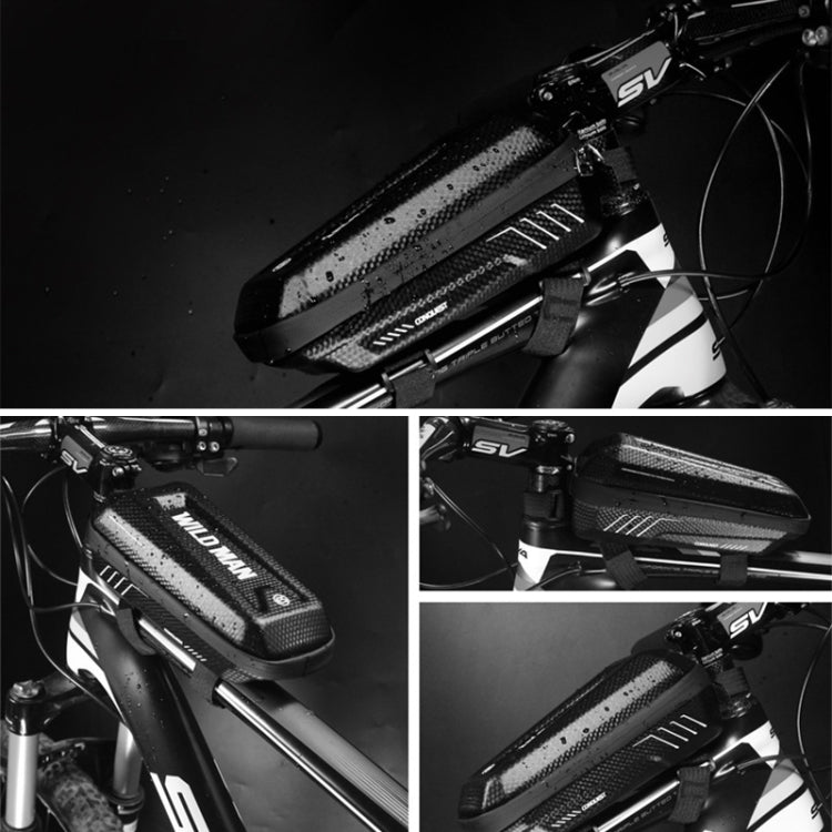 WILD MAN E5 Borsa anteriore impermeabile Borsa per tubo per bicicletta MTB di grande capacità Accessori per l'equitazione, E5