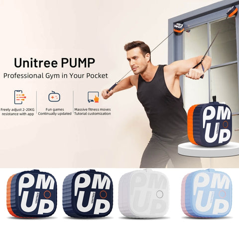 Pompa Unitree Pompa portatile per palestra domestica Macchina per cavo a resistenza regolabile da 4,4-44 libbre, Pump(Dark Blue), Pump(Blue Orange), Pump(White), Pump(Pink)
