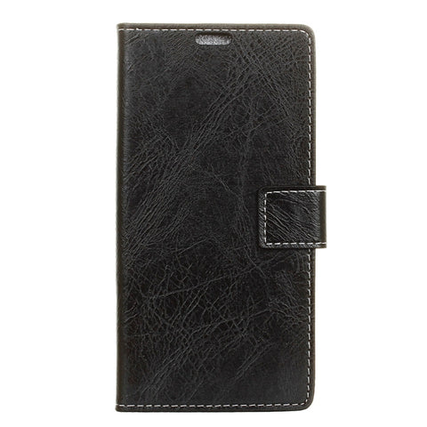 Custodia in pelle con chiusura orizzontale retrò Crazy Horse Texture per OPPO A7 / AX7, con supporto, slot per carte e cornice per foto, For OPPO A7 / AX7, OPPO A7 / AX7