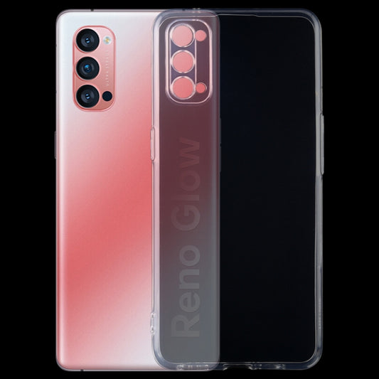 Per OPPO Reno 4 5G Custodia protettiva in TPU trasparente ultrasottile da 0,75 mm, For OPPO Reno 4 5G