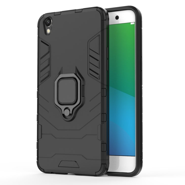 Custodia antiurto in PC e TPU con supporto ad anello per OPPO R9 Plus