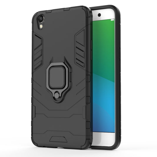 Custodia antiurto in PC e TPU con supporto ad anello per OPPO R9 Plus