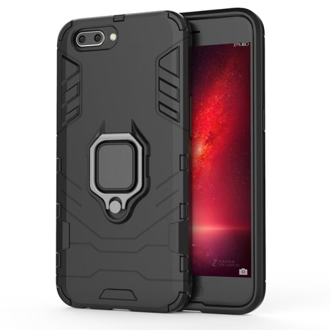 Custodia protettiva antiurto PC + TPU per OPPO R11, con supporto ad anello magnetico, For OPPO R11