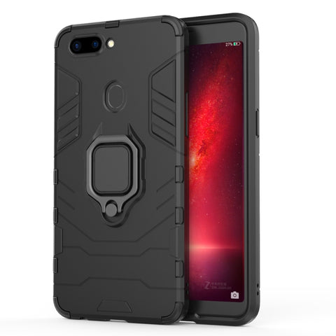 Custodia protettiva antiurto PC + TPU per OPPO R11s, con supporto ad anello magnetico, For OPPO R11s