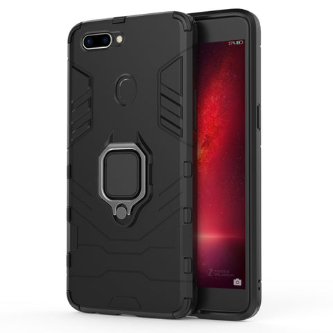 Custodia protettiva antiurto PC + TPU per OPPO R11s Plus, con supporto ad anello magnetico, For OPPO R11s Plus