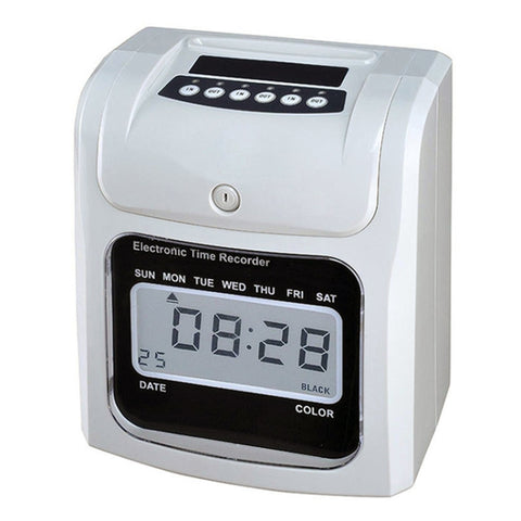 Punzonatrice per presenze inglese con schermo LCD, orologio elettronico, carta di carta, campana musicale di supporto, LCD Screen