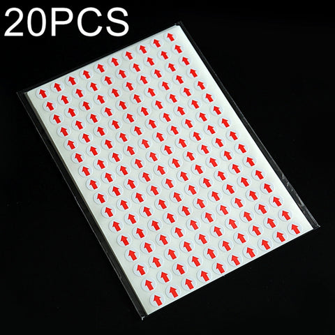 Etichetta di rilavorazione adesiva per rilavorazione di frecce autoadesive di forma rotonda da 20 pezzi, Round Shape