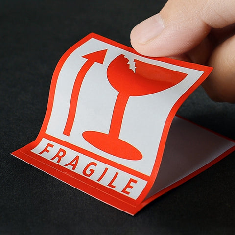 Etichette autoadesive di avvertimento "Fragile" - 1000 pezzi, 5,5 x