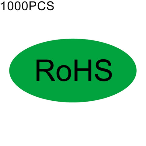 Etichette autoadesive RoHS ovali - 1000 pezzi, dimensioni 10x20 mm
