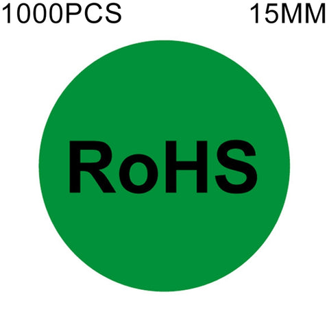 Etichetta RoHS autoadesiva rotonda - Confezione da 1000 pezzi,