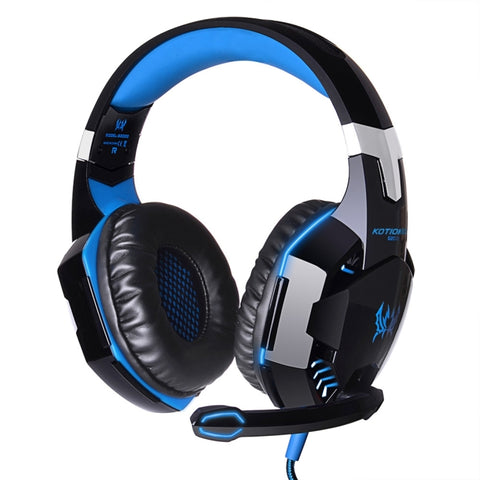 Cuffie da Gioco Over-Ear KOTION EACH G2000 con Microfono e LED, 2,2 m