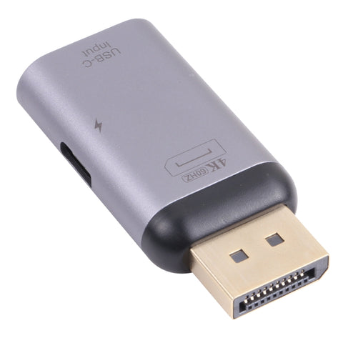 Adattatore 2 in 1 DP 4K 60Hz maschio a USB-C e femmina Type-C