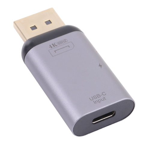 Adattatore 2 in 1 DP 4K 60Hz maschio a USB-C e femmina Type-C