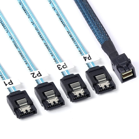 Cavo Mini SAS SFF-8643 a 7 pin per server dati, 1 m, 6 Gbps,