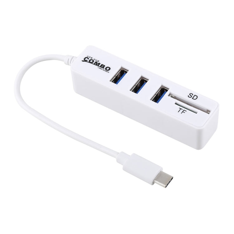 2-in-1 USB-C Hub with Card Reader and 3 USB Ports
