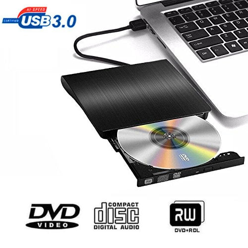 Texture spazzolata USB 3.0 POP-UP Mobile DVD-Rw esterno Unità DVD/CD riscrivibile Dispositivo ODD e HDD esterno, Brushed Texture DVD(B)
