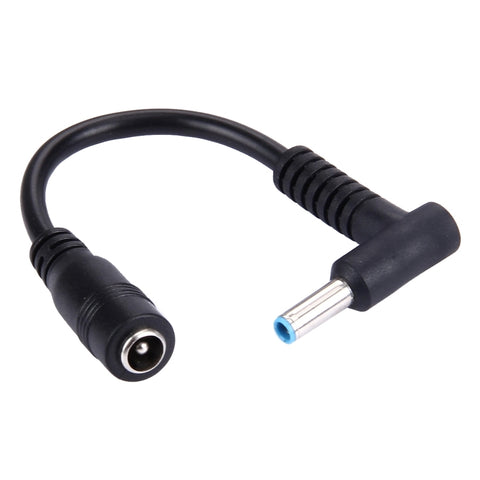 Adaptateur d'alimentation pour interface mâle mâle de 4,5 x 3,0 mm à femelle de 5,5 x 2,1 mm par ordinateur portable, longueur : 10 cm, 4,5 x 3,0 mm mâle courbé