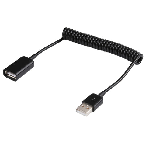 Cavo a spirale a molla da USB-A maschio a USB-A femmina da 1 m, AM to AF, Length: 1.0m
