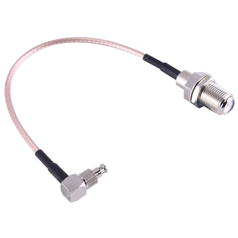 Cavo F femmina da 15 cm a TS9 + CRC9 RG316, TS9 90° Elbow to F Female