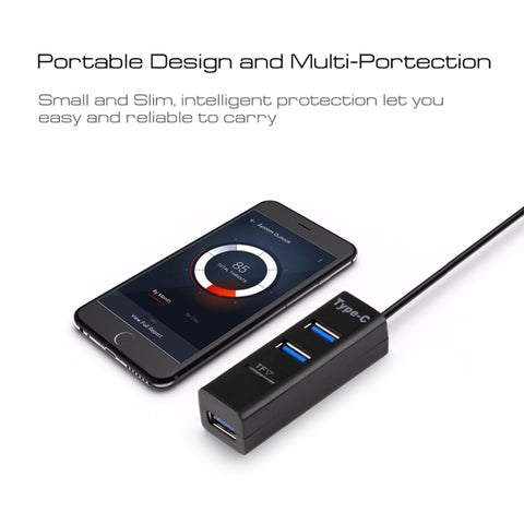 HUB COMBO 2 en 1 USB 3.1 USB-C / Type-C vers USB 2.0 à 3 ports + lecteur de carte TF, 3 ports USB + carte TF