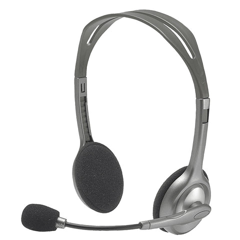 Cuffie stereo Logitech H110 con doppi connettori audio da 3,5 mm, H110