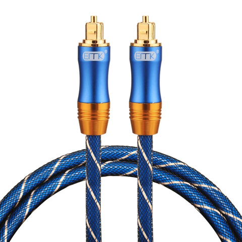 EMK LSYJ-A010 Cavo audio ottico digitale Toslink maschio a maschio con testa in metallo placcato oro OD 6,0 mm da 1 m, Length: 1m