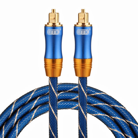 EMK LSYJ-A Cavo audio ottico digitale Toslink maschio a maschio con testa in metallo placcato oro da 1,5 m OD 6,0 mm, Length: 1.5m