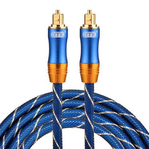 EMK LSYJ-A Cavo audio ottico digitale Toslink masque-masque avec test en métal plaqué or de 2 m OD 6,0 mm, Longueur : 2 m