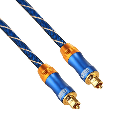 EMK LSYJ-A Cavo audio ottico digitale Toslink maschio a maschio con testa metalica placcata oro OD 6,0 mm, Longueur: 5m