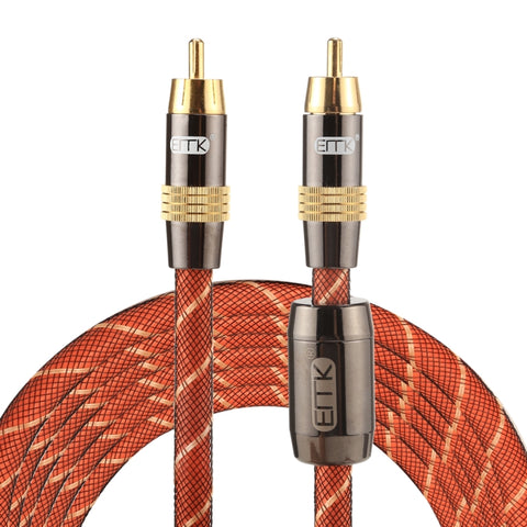 EMK TZ/A 3m OD8.0mm Testa metalica placcata oro RCA a RCA Cavo di interconnessione coassiale digitale Cavo RCA audio/video, Longueur: 3m