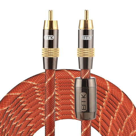 EMK TZ/A 8m OD8.0mm Testa metallica placcata oro RCA a RCA Cavo di interconnessione coassiale digitale Cavo RCA audio/video, Lunghezza: 8m