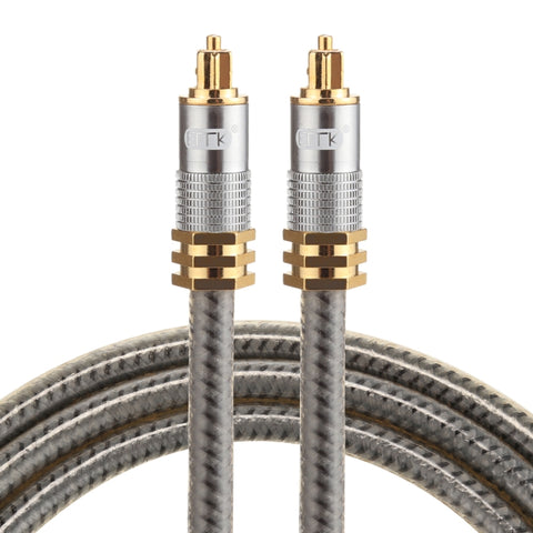 EMK YL-A 1m OD8.0mm Testa metalica placcata oro Toslink maschio a maschio Cavo audio ottico digitale, Longueur: 1m