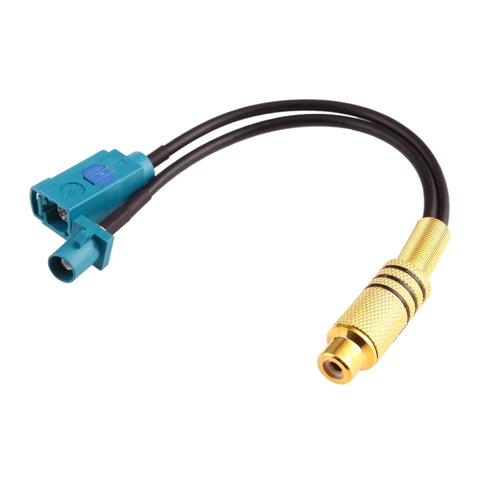 Cavo RCA femmina da 15 cm a maschio FAKRA + cavo RG174 femmina tipo FAKRA Z con molla, FAKRA Male+FAKRA Z Female RG174