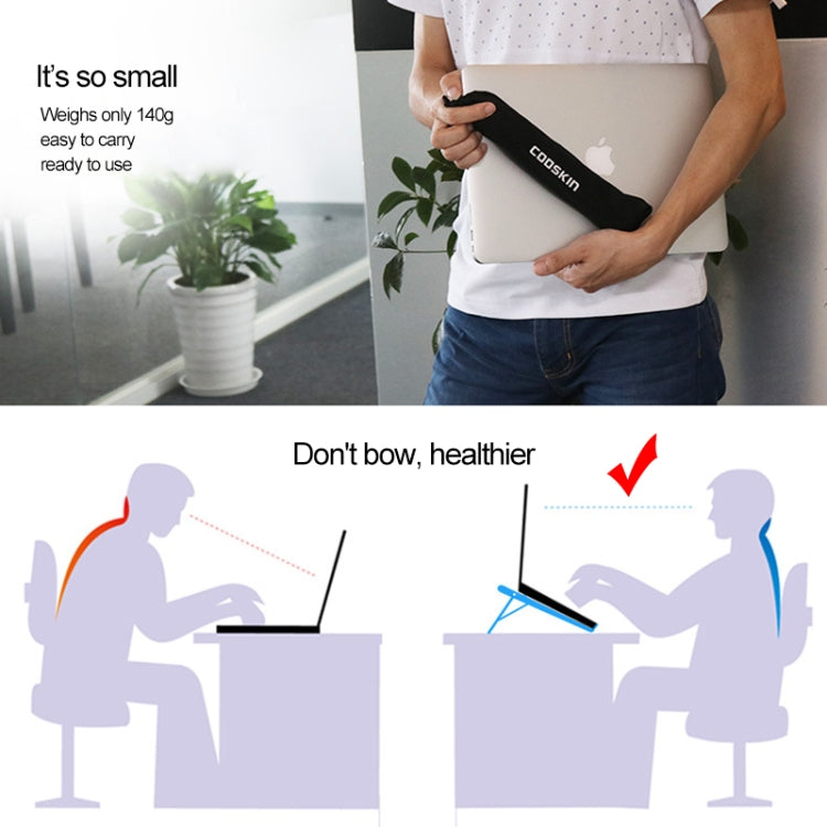 Staffa di dissipazione del calore pieghevole per computer portatile pieghevole per supporto estensibile per laptop in lega di alluminio, dimensioni: 24,5x3,3x2,8 cm