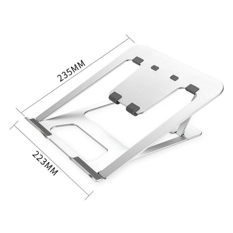 Supporto per estensione dell'altezza del laptop Supporto pieghevole per la dissipazione del calore del computer portatile, dimensioni: 22,3x23,5x1,3 cm