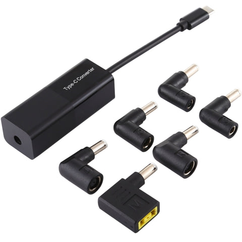 Adattatore di alimentazione per laptop Convertitore USB-C/Type-C da 65 W in alimentatore 6 in 1