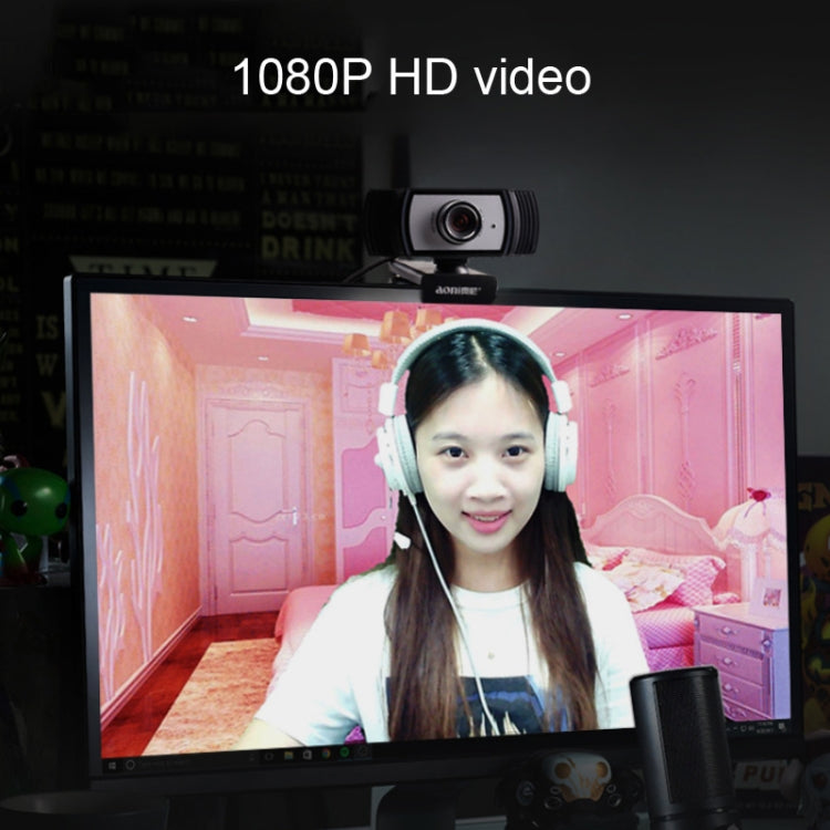 aoni-c33-beauty-fhd-1080p-iptv-webcam-teleconferenza-insegnamento-trasmissione-in-diretta-videocamera-per-computer-con-microfono-plug-and-play-senza-unita-c33 - immagine 8