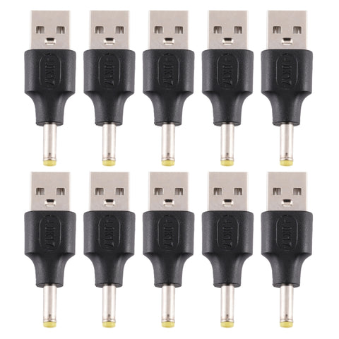 10 connecteurs d'alimentation CC à partir d'un connecteur 4,0 x 1,7 mm vers un connecteur USB 2.0, 4,0 x 1,7 mm mâle