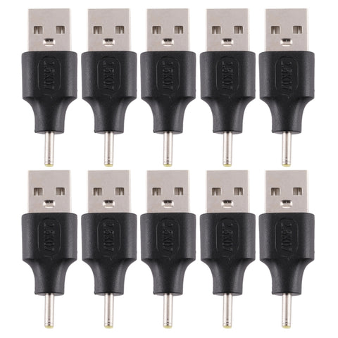 10 connecteurs d'alimentation CC à partir d'un connecteur 2,5 x 0,7 mm vers un connecteur USB 2.0, 2,5 x 0,7 mm
