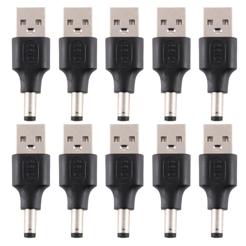 10 connecteurs d'alimentation CC de masque 5,5 x 2,1 mm à masque USB 2.0, 5,5 x 2,1 mm