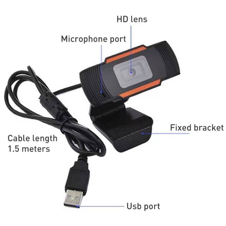 Webcam USB con messa a fuoco manuale 720P e microfono