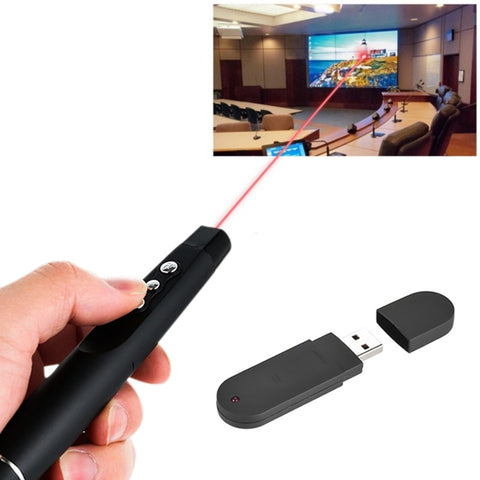 Penna laser wireless da 2,4 GHz per girare pagine di PowerPoint Penna per proiezione di presentazioni wireless multimediali con ricevitore USB, distanza telecomando: 30 m, 30m