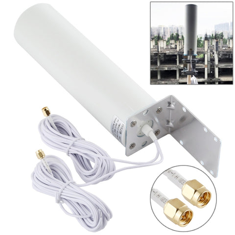 Antenna Esterna Omni 4G LTE WiFi 12 dBi con Connettore SMA Maschio