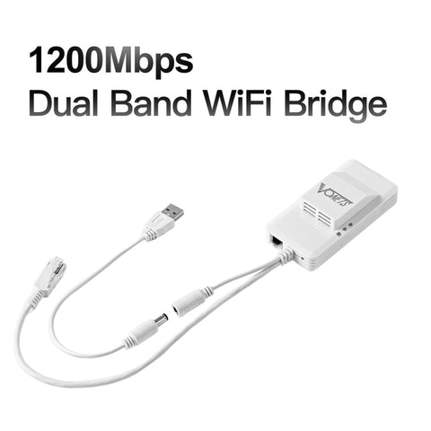 VONETS VAP11AC Mini Bridge Wireless 5G/2.4G con Ventola Versione 300Mbps + Ripetitore WiFi 900Mbps, Supporta Videosorveglianza e Controllo, VAP11AC