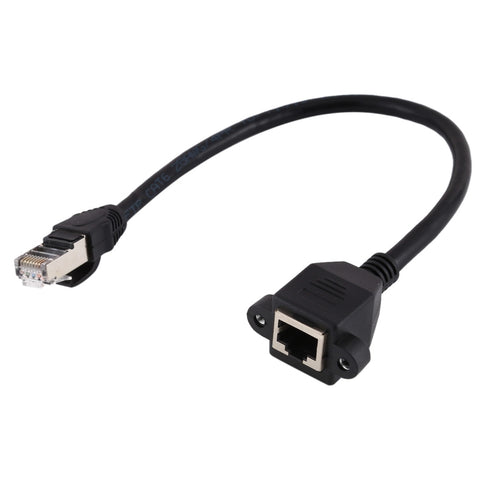 Cavo di prolunga RJ45 femmina-maschio CAT6E per montaggio a pannello con bloccaggio a vite, lunghezza: 1 m, Length: 1m