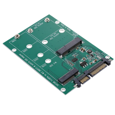 Adattatore M.2 NGFF e mSATA SSD a SATA III 7+15 pin
