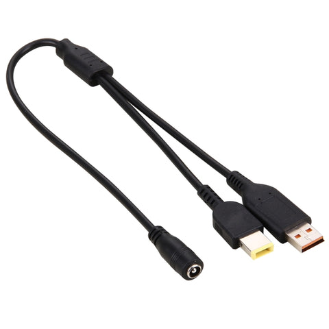Adaptateur d'alimentation pour interface portable Lenovo YOGA 3 et Big Square (première génération) de 5,5 x 2,1 mm femelle pour ordinateur portable Lenovo, longueur : environ 30 cm, X1 Yoga 2018/2017 et T570/T470/T470s